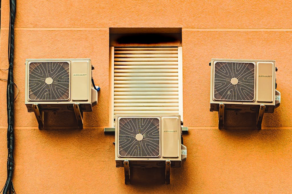 Building Wall with Air Conditioners