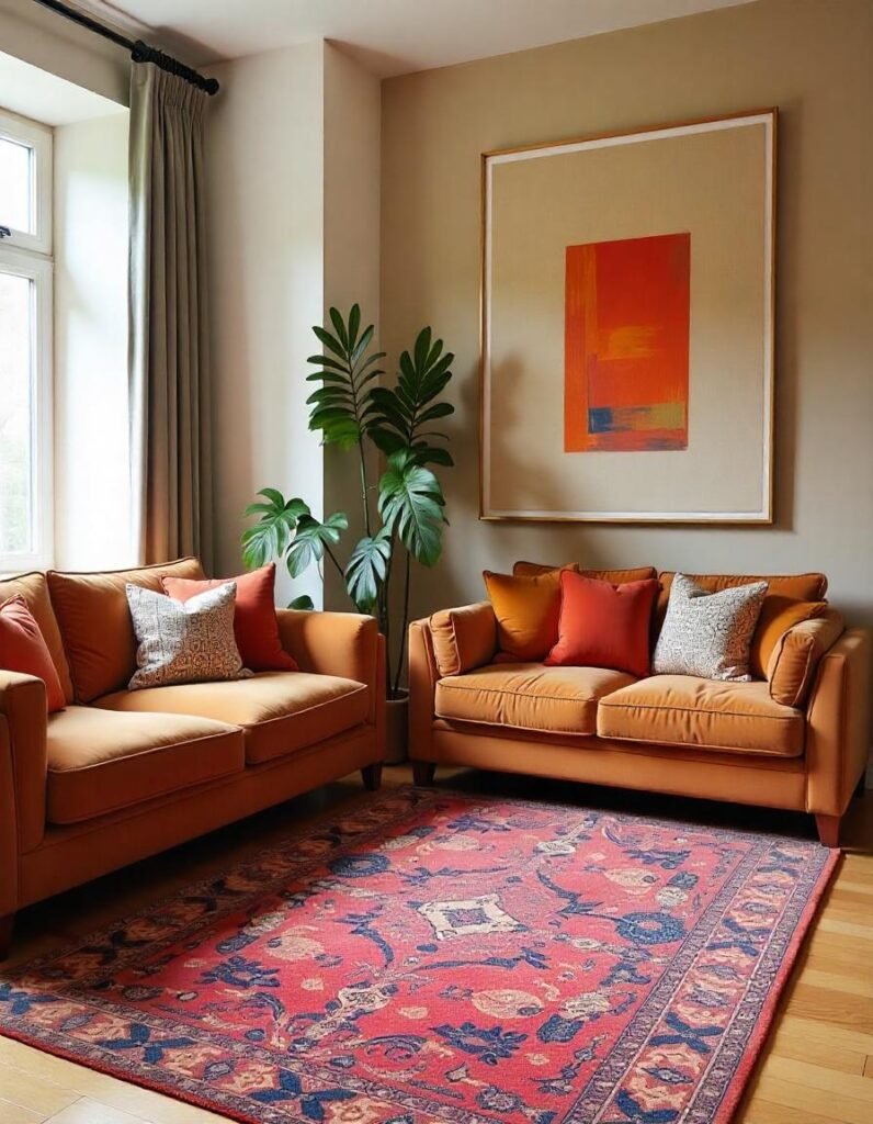 Best Rugs with Brown Couches in the living room