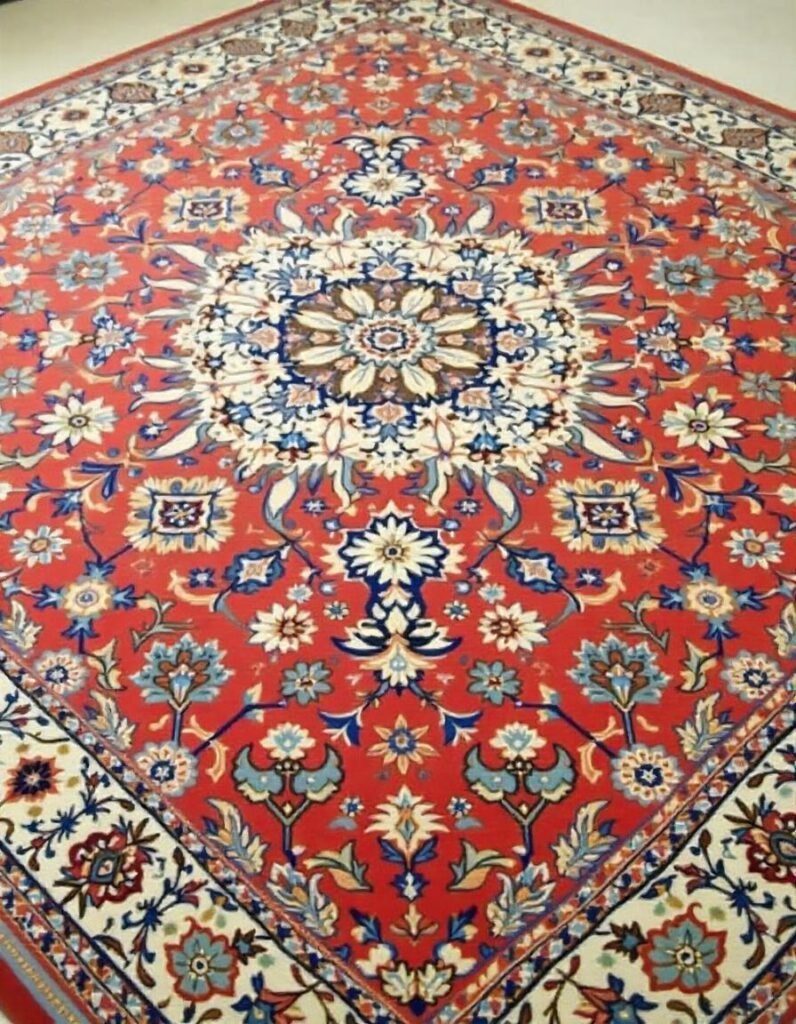 Oriental rug on the floor