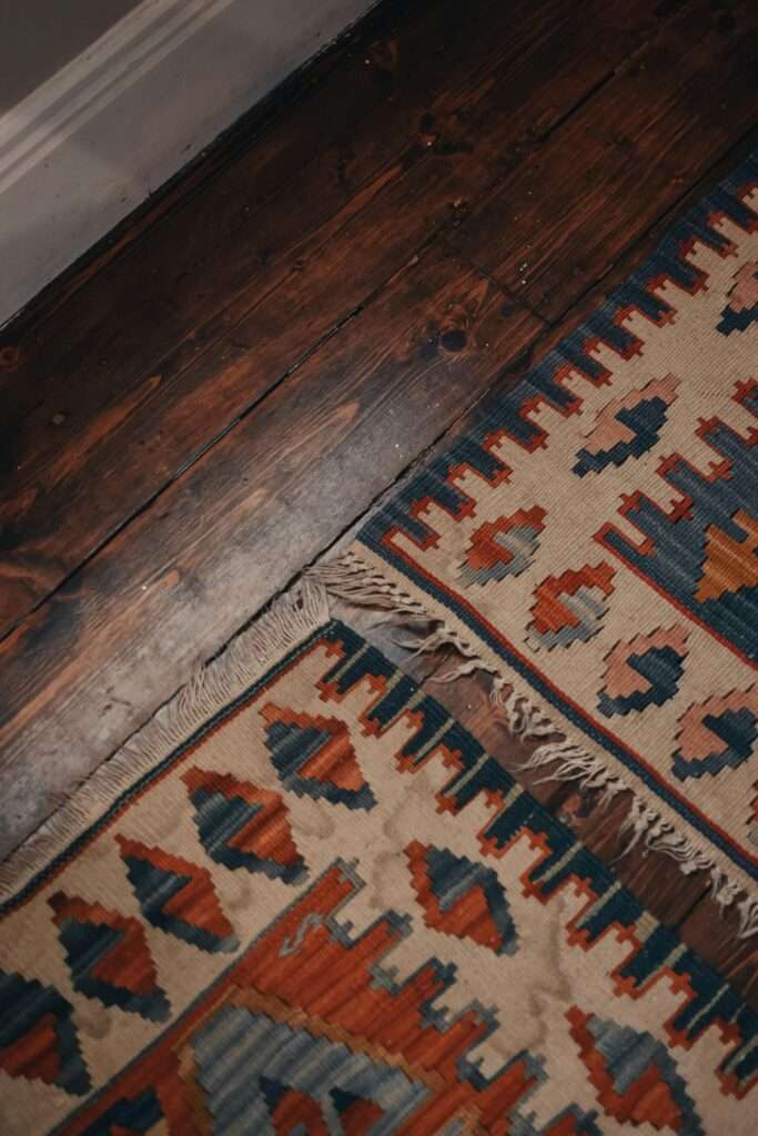 a rugs on a wooden floor